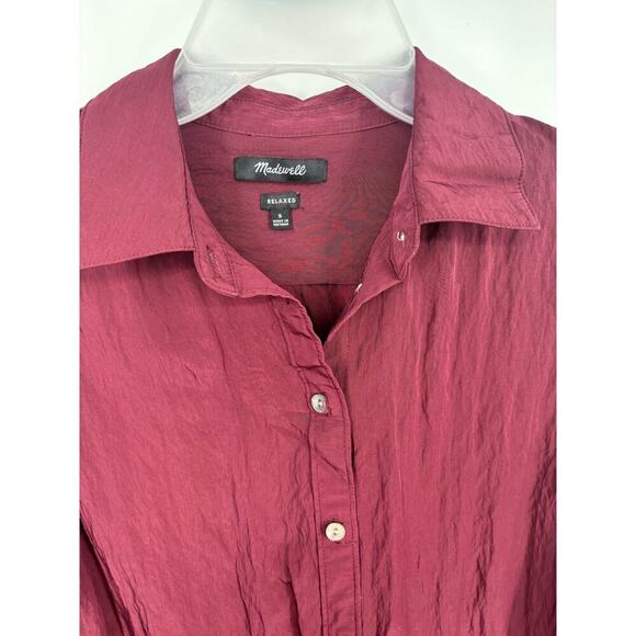 Madewell Crinkled Button-up Shirt Size S - Picture 3 of 4